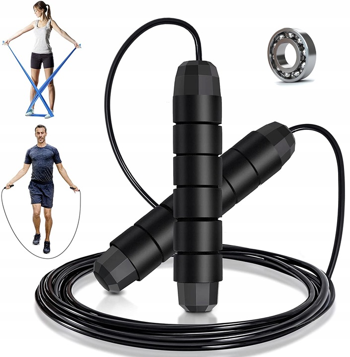 Solidna skakanka z łożyskami crossfit fitness bokserska sportowa siłownie