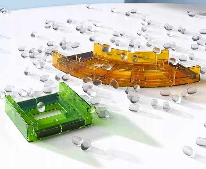 KLOCKI MAGNETYCZNE DLA DZIECI EDUKACYJNE PANELE KOLEJKA TOR + 2 AUTKA 59 EL