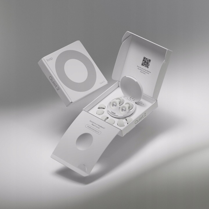 Stylowe Zatyczki Wkładki Stopery do Uszu LOOP QUIET 2.0 White | -24db