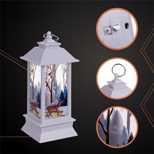 2 X ŚLICZNA LAMPKA LED LAMPION LATARENKA OZDOBA ŚWIĄTECZNA JELONEK PREZENT