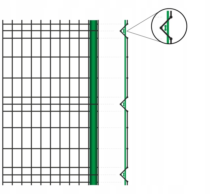 Listwy pionowe do ogrodzeń panelowych 123 x 250 cm, szer. 62-80 mm antracyt