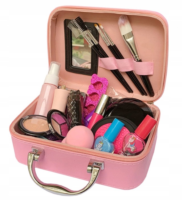 KUFEREK KOSMETYKÓW DO MAKIJAŻU i PAZNOKCI CIENIE MAKIJAŻ DLA DZIEWCZYNKI