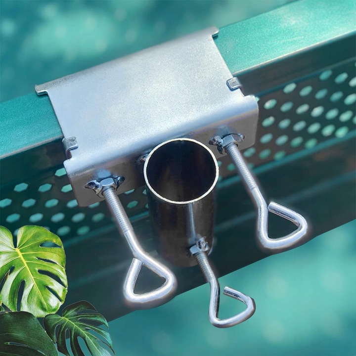 Uchwyt na FLAGĘ Parasol na balkon BEZ WIERCENIA do Poręczy Do Barierki