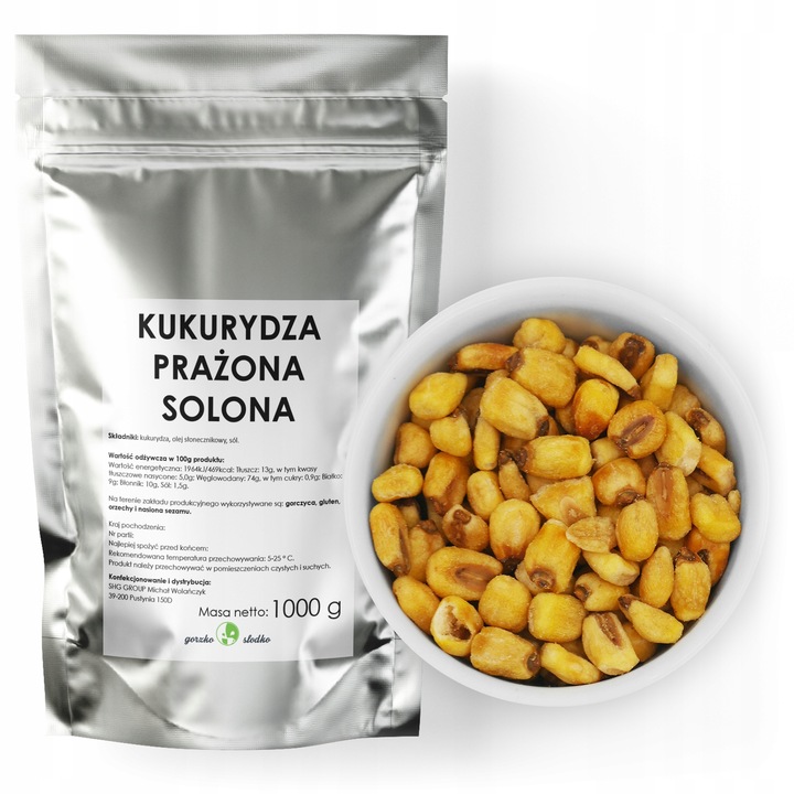 KUKURYDZA PRAŻONA SOLONA kukurydza z solą 1kg