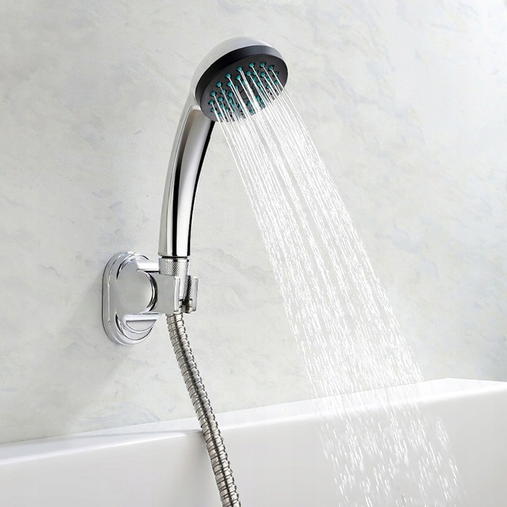 BATERIA PRYSZNICOWA CHROM ZESTAW ZE SŁUCHAWKĄ WĘŻEM I UCHWYTEM ŚCIENNYM