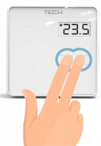 STEROWNIK REGULATOR TERMOSTAT POKOJOWY BEZPRZEWODOWY DWUSTANOWY TECH R-8 b