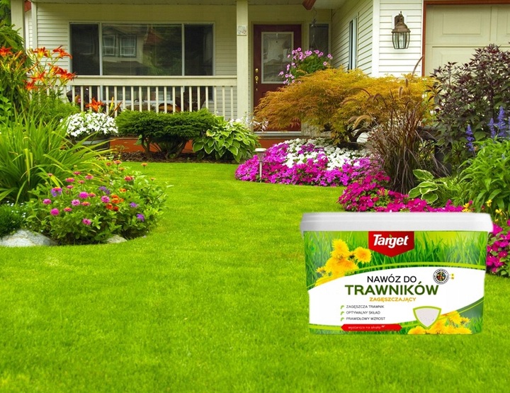 Nawóz do trawników trawy z chwastami zagęszcza wypiera chwasty TARGET 8 kg