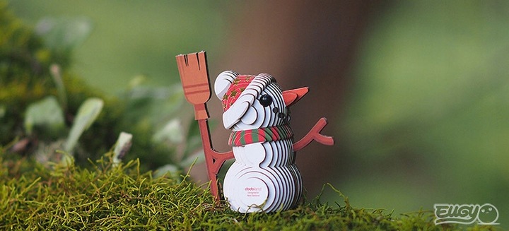 Bałwanek Eugy. Eko Układanka 3D.