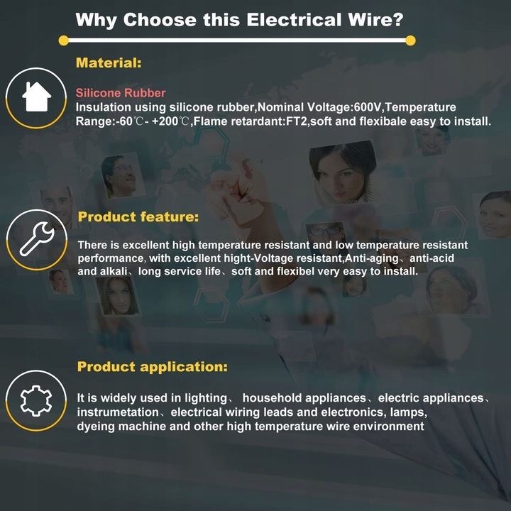 Kabel silikonowy 8AWG przewód elektryczny 5 mt