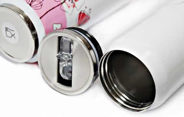 Kubek termiczny, termos Orion Maki biały 500 ml