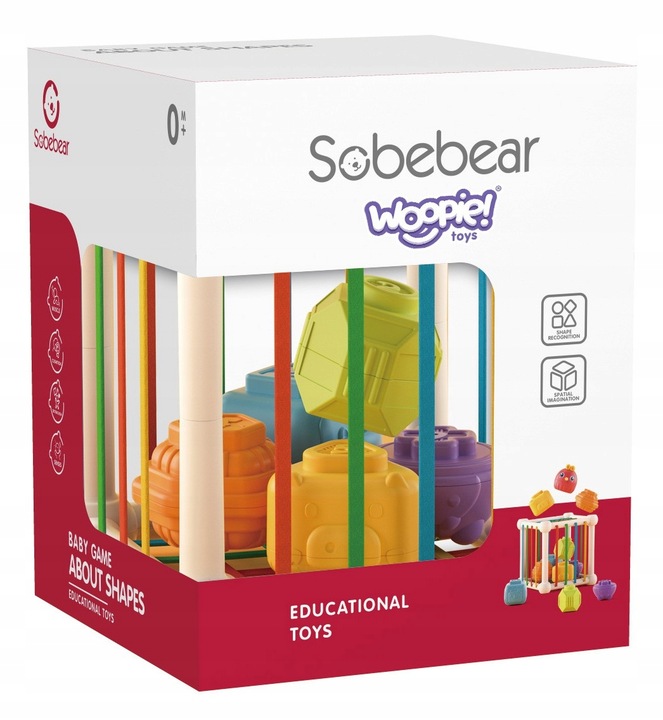 Zabawka Sensoryczna Sorter Kostka Zwierzaki 7 ele.