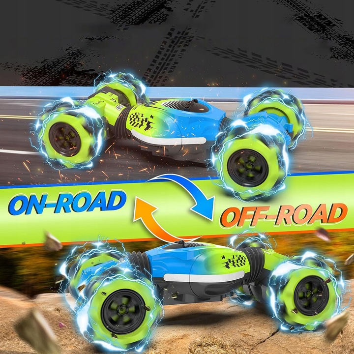 SAMOCHÓD ZDALNIE STEROWANY RĘKĄ GESTAMI 4X4 AUTO RC 2 W 1 GARNITUR