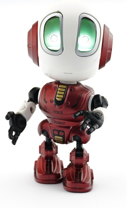 Robot VOICE BLUE mówi powtarza świeci Rebel