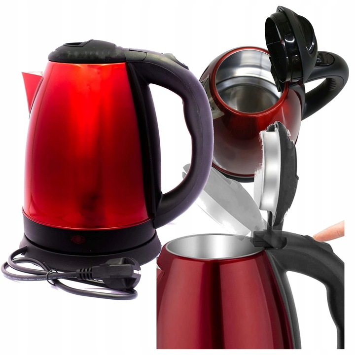 Czajnik elektryczny bezprzewodowy Royalty Line 1.7litra 1500 W czerwony