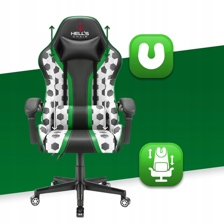 FOTEL GAMINGOWY DLA GRACZA BIUROWY HELL'S