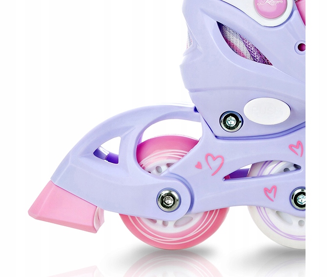 Rolki Wrotki Regulowane 3w1 RAVEN Loret Lila/Pink 34-37 Kółka LED