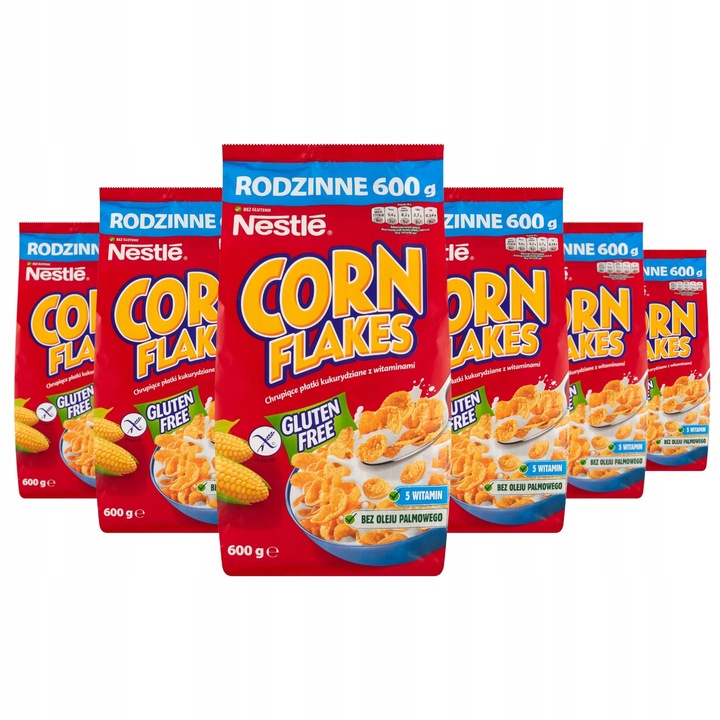 Nestle Corn Flakes Płatki kukurydziane 6x 600g