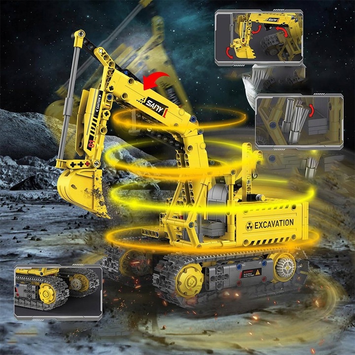 PROGRAMOWALNY ROBOT DUŻY ZESTAW KONSTRUKCYJNY APP I PILOT KONTROLA 555EL