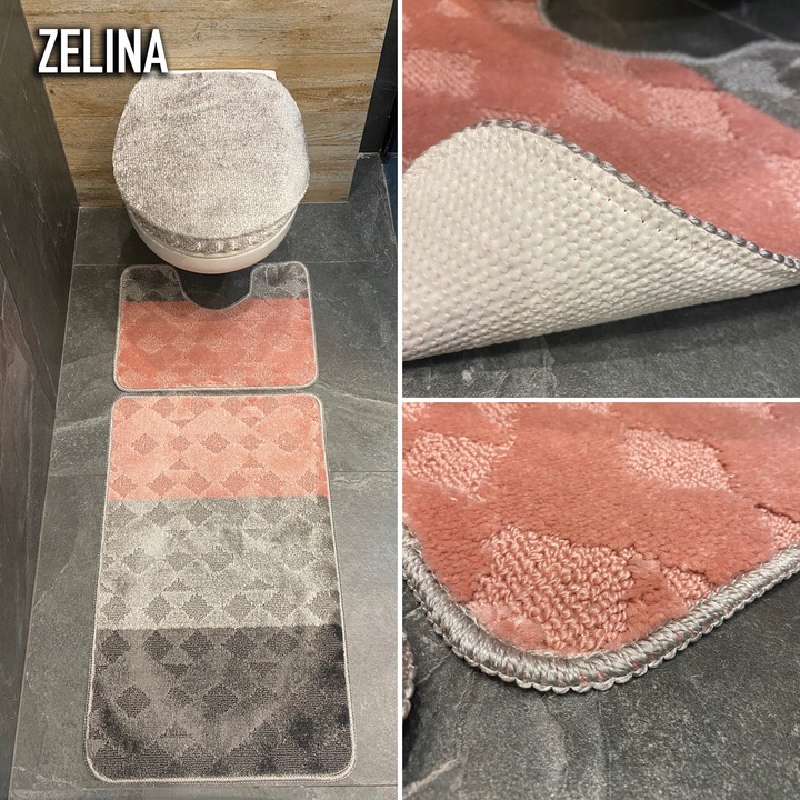 KOMPLET 3-CZĘŚCIOWY DYWANIKÓW ŁAZIENKOWYCH