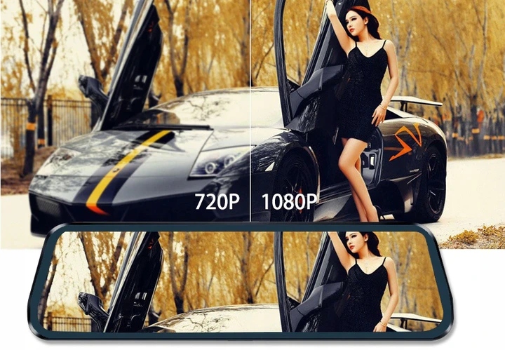 REJESTRATOR LUSTERKO FULL HD 9.66 KAMERA TYŁ