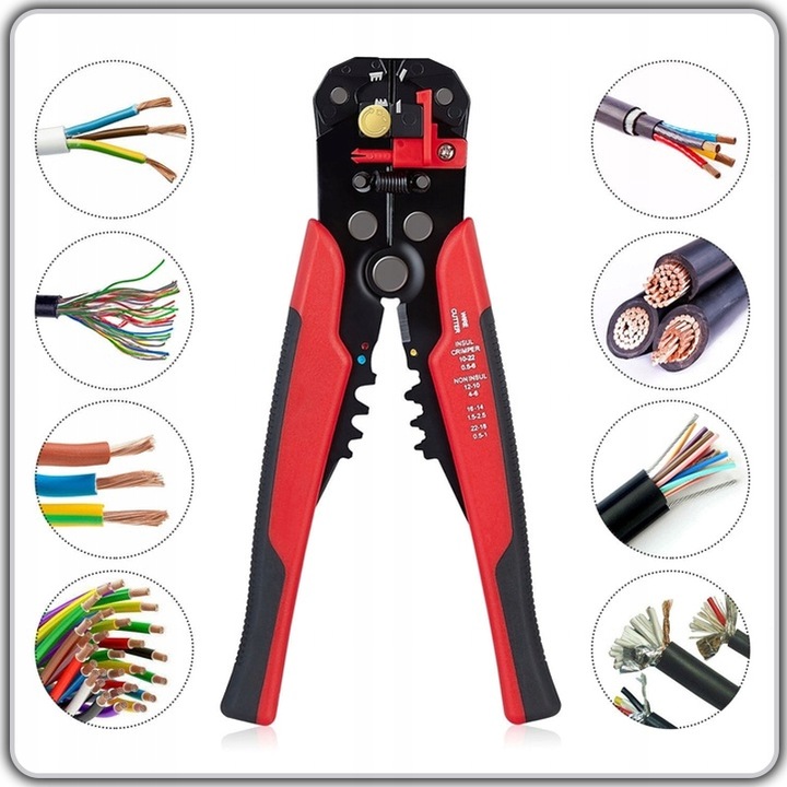 ZACISKARKA KONEKTORÓW KOŃCÓWEK ŚCIĄGACZ IZOLACJI +1300 szt. TULEJEK