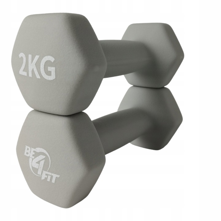 Zestaw Hantli Ciężarki Hantle Neoprenowe Żeliwne do Ćwiczeń 2x 2kg PREZENT