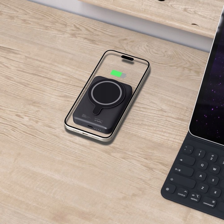 MAGNETYCZNY POWER-BANK NA MAGSAFE 10000MAH 15W USB-C DO IPHONE 12 13 14 15