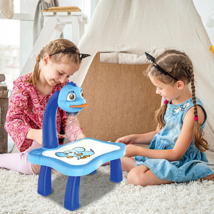 PROJEKTOR DO NAUKI RYSOWANIA Z LAMPKĄ RZUTNIK DUŻY 12 PISAKÓW 24 WZORY