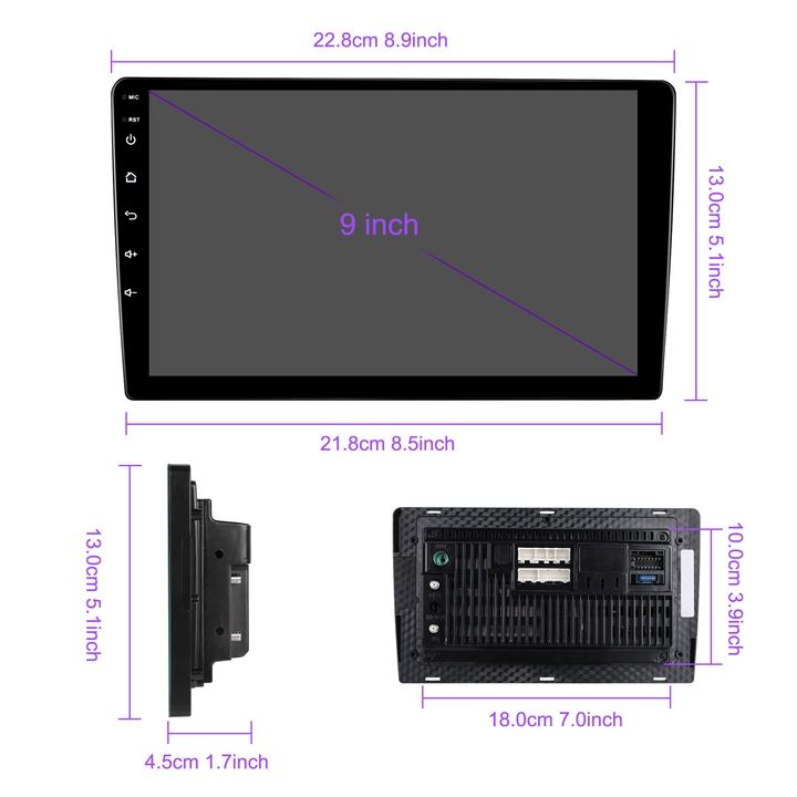 RADIO SAMOCHODOWE 2 DIN ANDROID 13 CARPLAY WIFI SIM GPS MAPY RDS DOTYKOWE