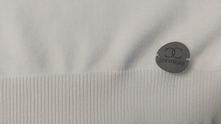 COCOMORE Bluzka Sweter z Falbanką Żółty