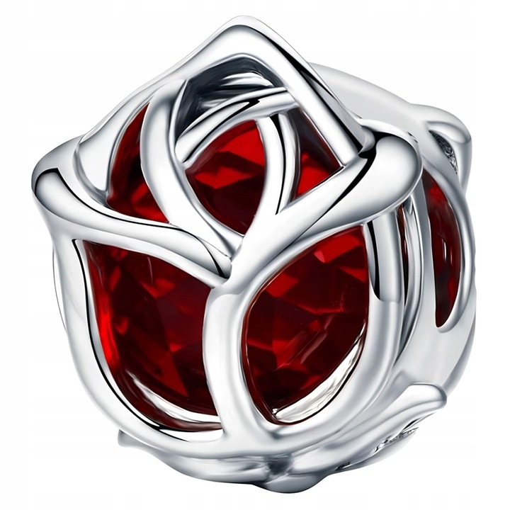 Charms Zawieszka Kwiat Charms Czerwona Róża Charmsy MODA TRUSKY