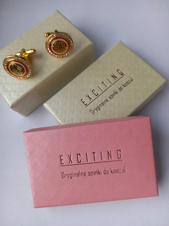 Srebrne spinki do mankietów koszul EXC Karty do Gry Cztery Asy