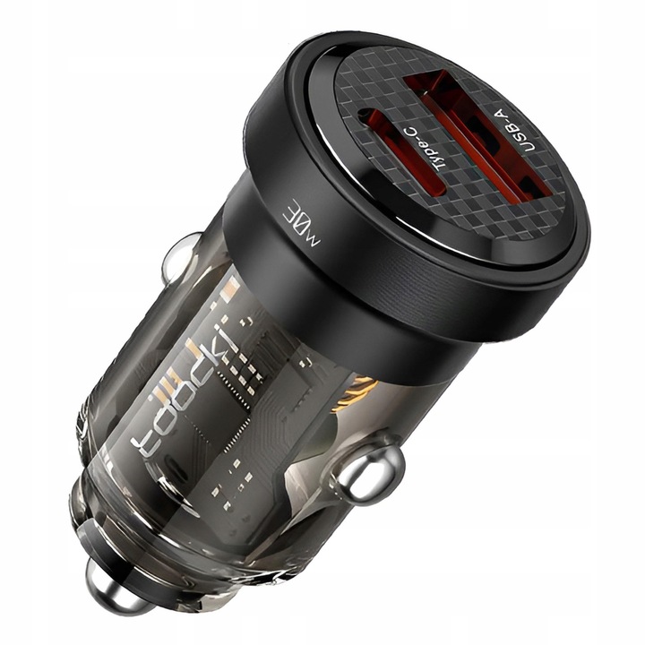 ŁADOWARKA SAMOCHODOWA SZYBKA QUICK USB / USB-C 30W