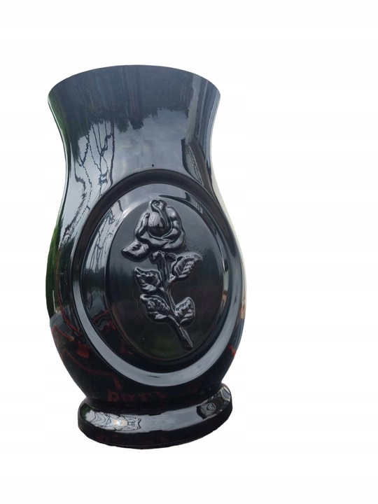 Wazon na cmentarz z RÓŻĄ - Wazon Nagrobny , wazon na nagrobek CIĘŻKI