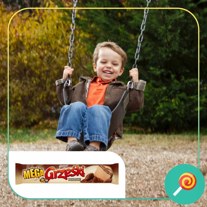 GRZEŚKI MEGA bez polewy 34g - 64szt Promocja