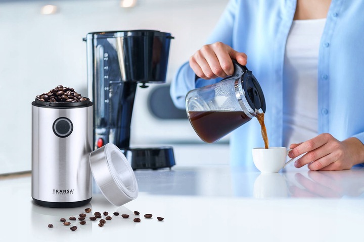 Elektryczny Młynek do mielenia kawy INOX STAL NIERDZEWNA Transa 200W