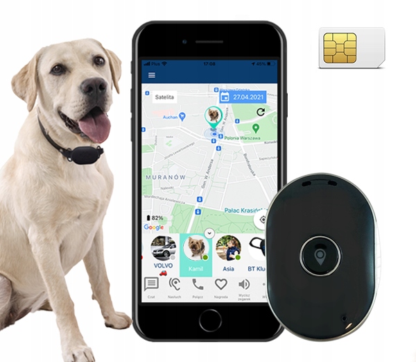 CALMEAN Pet Tracker Mini + obroża S/M GPS dla Psa