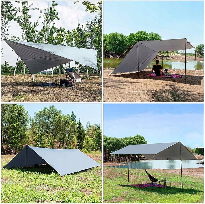 2X2M SŁUPKI NAMIOTOWE TELESKOPOWY Z STAL DO MARKIZY KEMPINGU REGULOWANY