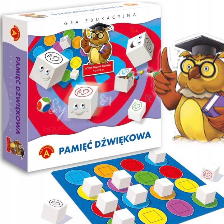 Zestaw Gra edukacyjna PAMIĘĆ DŹWIĘKOWA Alexander LOGOPEDIA, SŁUCH + OŁÓWEK