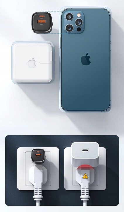 MCDODO NANO GaN ŁADOWARKA 2X USB/USB-C PD QC - 33W