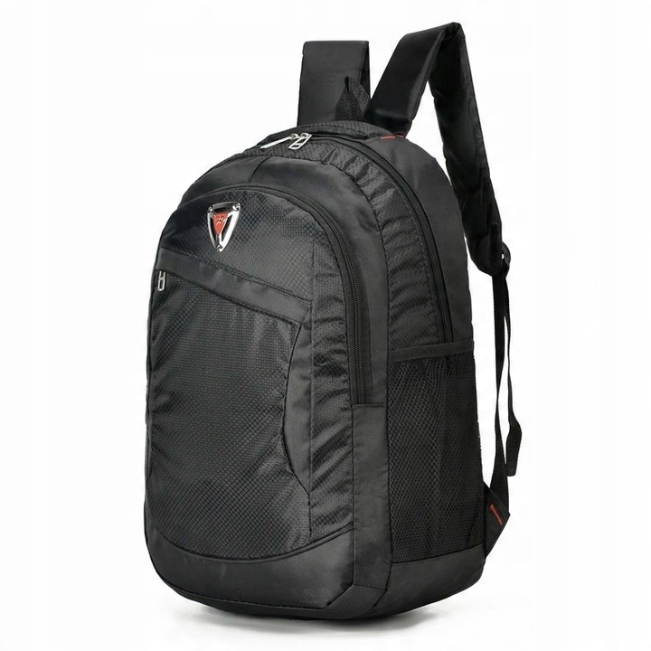 Plecak męski do pracy na laptopa szkolny młodzieżowy pojemny czarny solidny