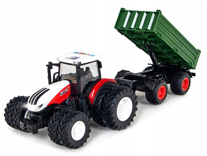 TRAKTOR Z PRZYCZEPĄ zdalnie STEROWANY na PILOT