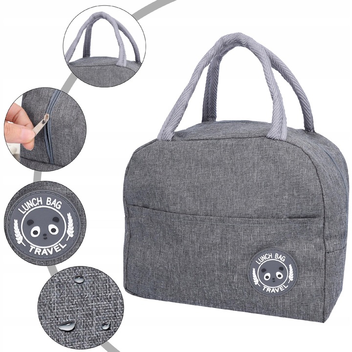 TORBA TERMICZNA śniadaniowa do pracy na jedzenie lunch torebka plażowa