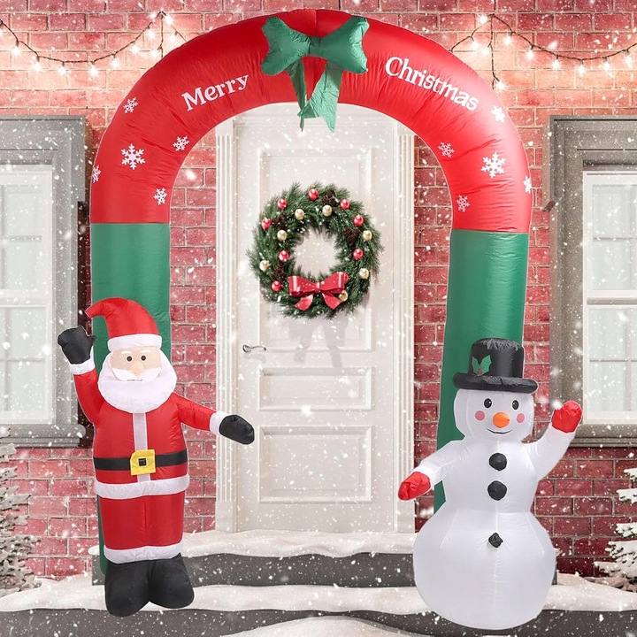 250x200cm MIKOŁAJ BAŁWAN DMUCHANY BRAMKA ŚWIĄTECZKA NADMMUCHIWANA LED
