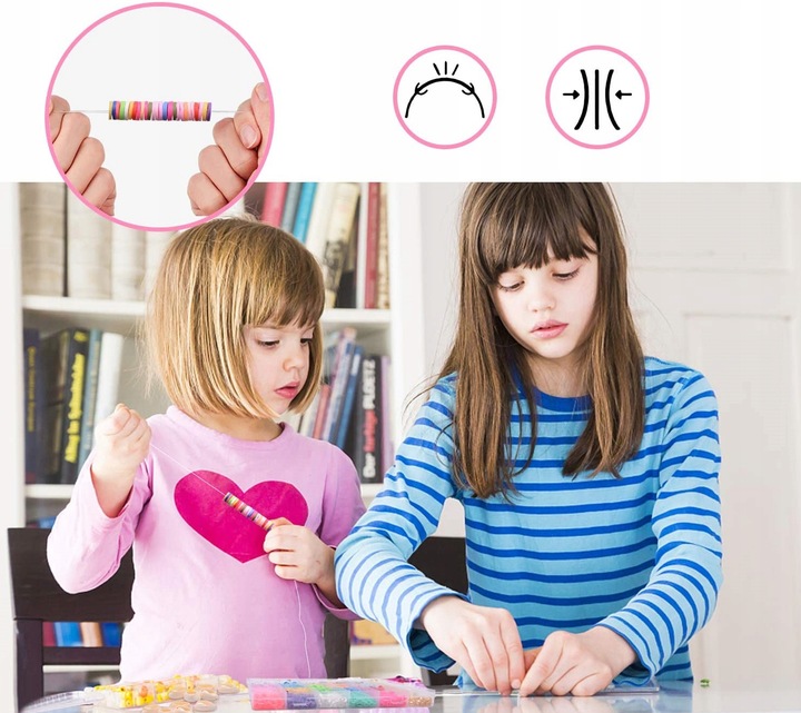 OGROMNY Zestaw do Robienia Biżuterii Bransoletek Literki Buźki Charmsy XXL