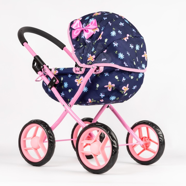 KINDERPLAY WÓZEK DLA LALEK GŁĘBOKI GONDOLA SKŁADANY DASZEK MIĘKKIE KOŁA