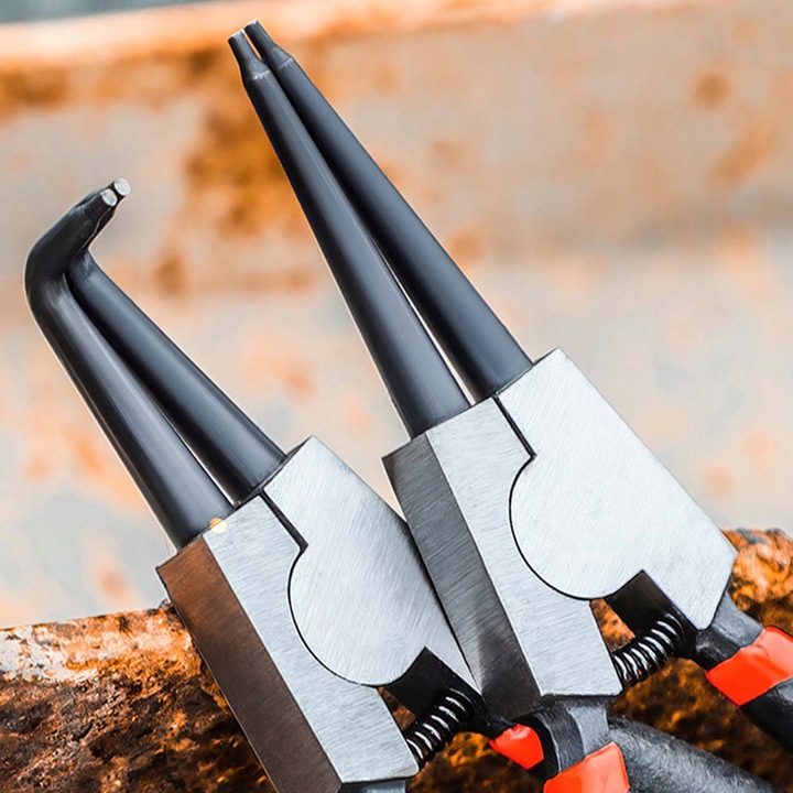 Szczypce do Pierścieni Segera Zacisków Zestaw 4el Szczypiec Zagięte Proste