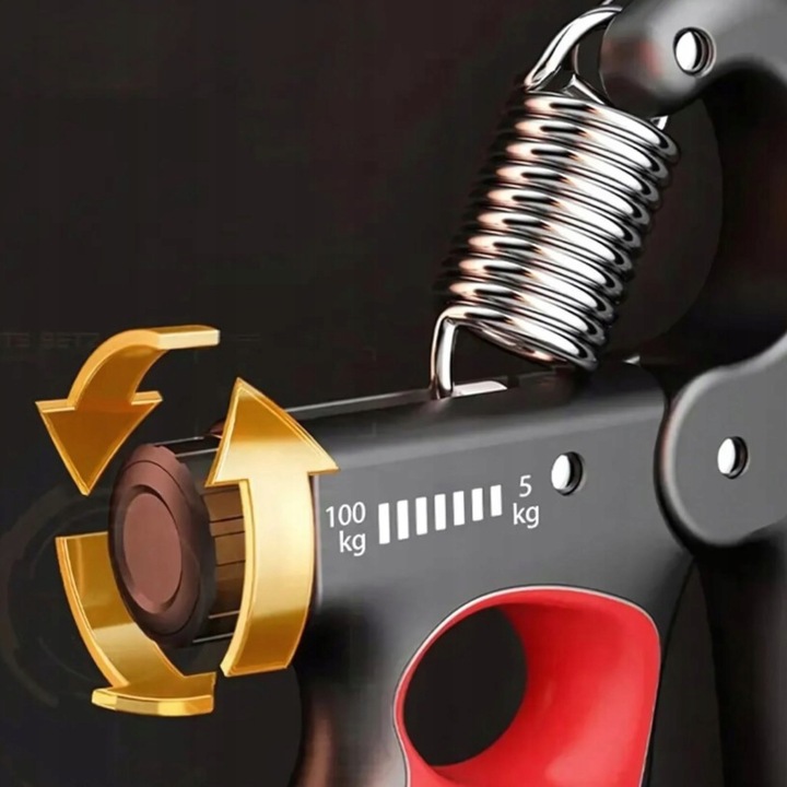 ŚCISKACZ DO RĄK DŁONI Z REGULACJĄ 10-100kg Z LICZNIKIEM 2 SZT