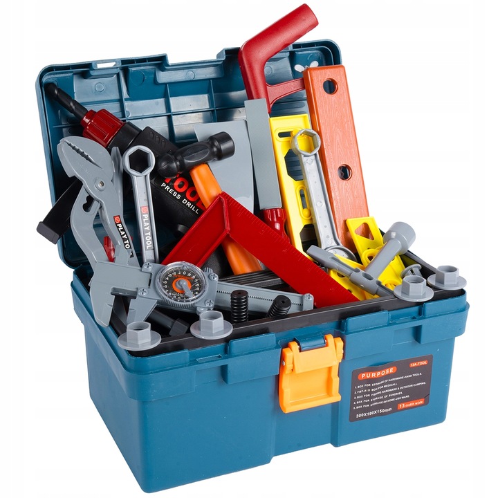 SKRZYNKA KUFEREK Z NARZĘDZIAMI WIERTARKA WARSZTAT ZESTAW MAJSTERKOWICZA