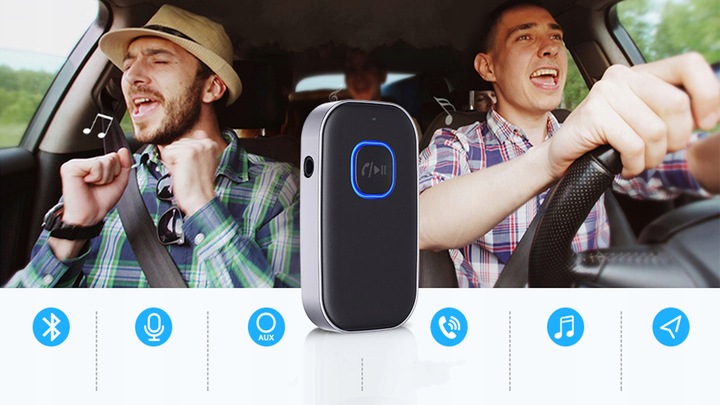 BEZPRZEWODOWY ODBIORNIK BLUETOOTH 5.0 ADAPTER TRANSMITER AUX MINI-JACK 3.5